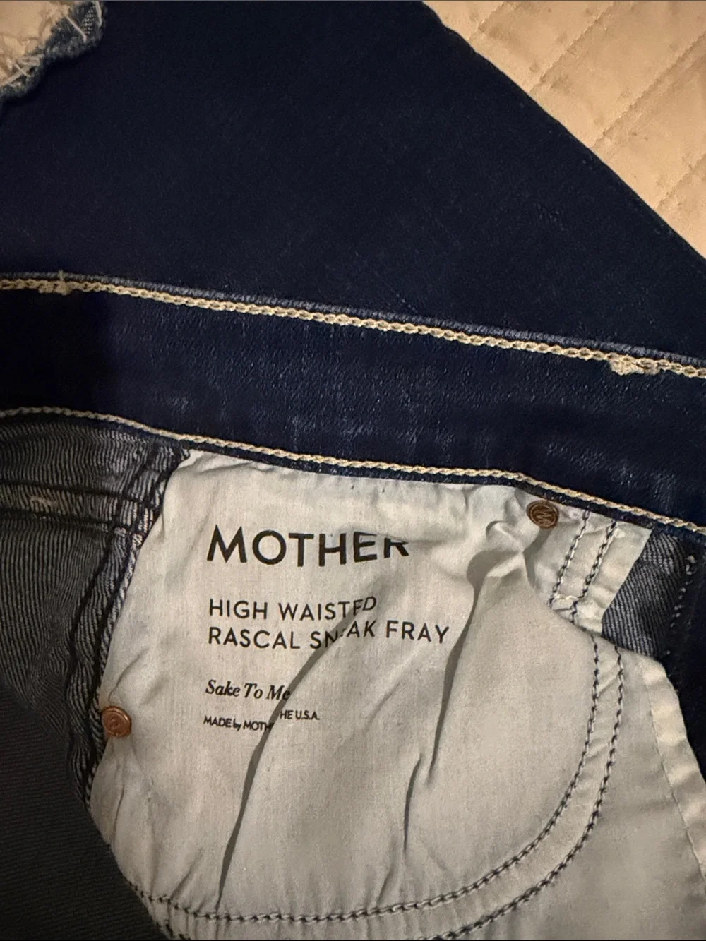 MOTHER Dark Blue Women's Stretch Denim Jeans - Picture 4 of 8